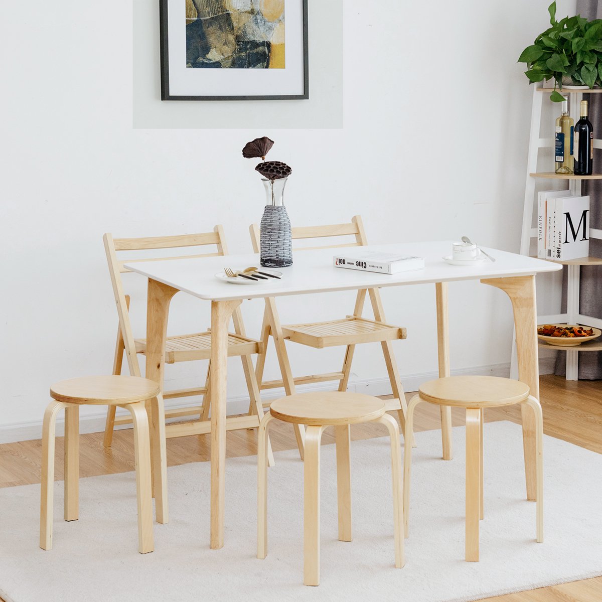 Kevi ahşap tabure / 48cm yükseklik ( 10 adet )