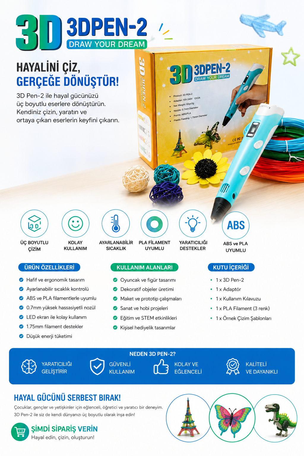3D Yazıcı Kalem / Pen Printer 3d yazıcı kalem / pen printer