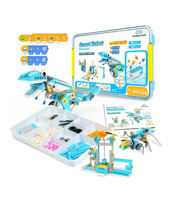 Makerzoid smart robot premium programmable building kit ( 200+ proje )
