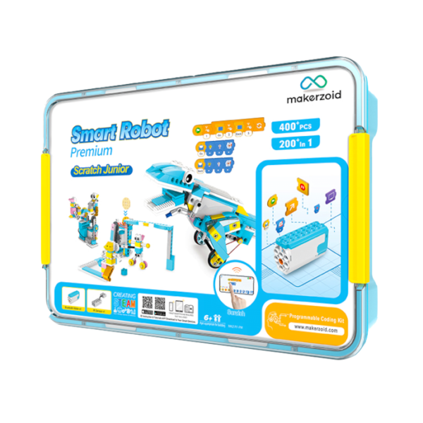 Makerzoid smart robot premium programmable building kit ( 200+ proje )