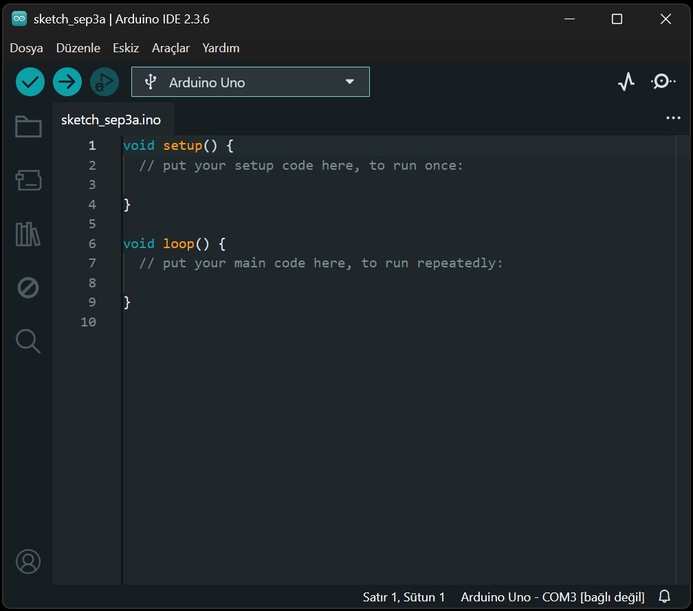 Arduino ide kurulumu - kart tanımlama
