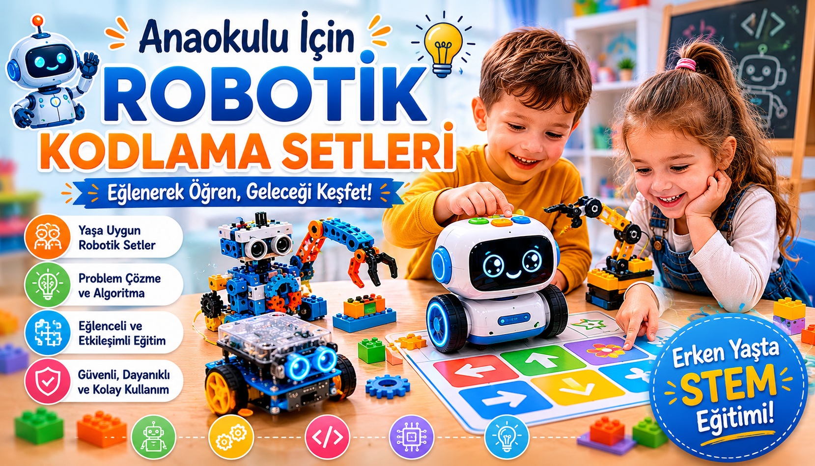 Anaokulu İçin Robotik Kodlama Setleri Anaokulu i̇çin robotik kodlama setleri