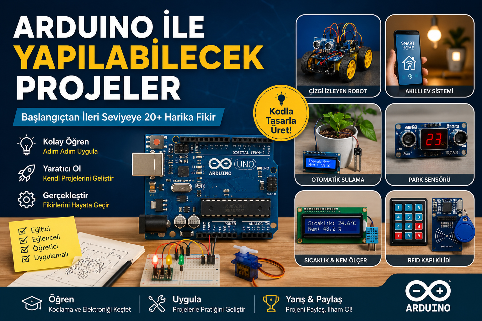 Arduino Ile Yapılabilecek Projeler Arduino ile yapılabilecek projeler