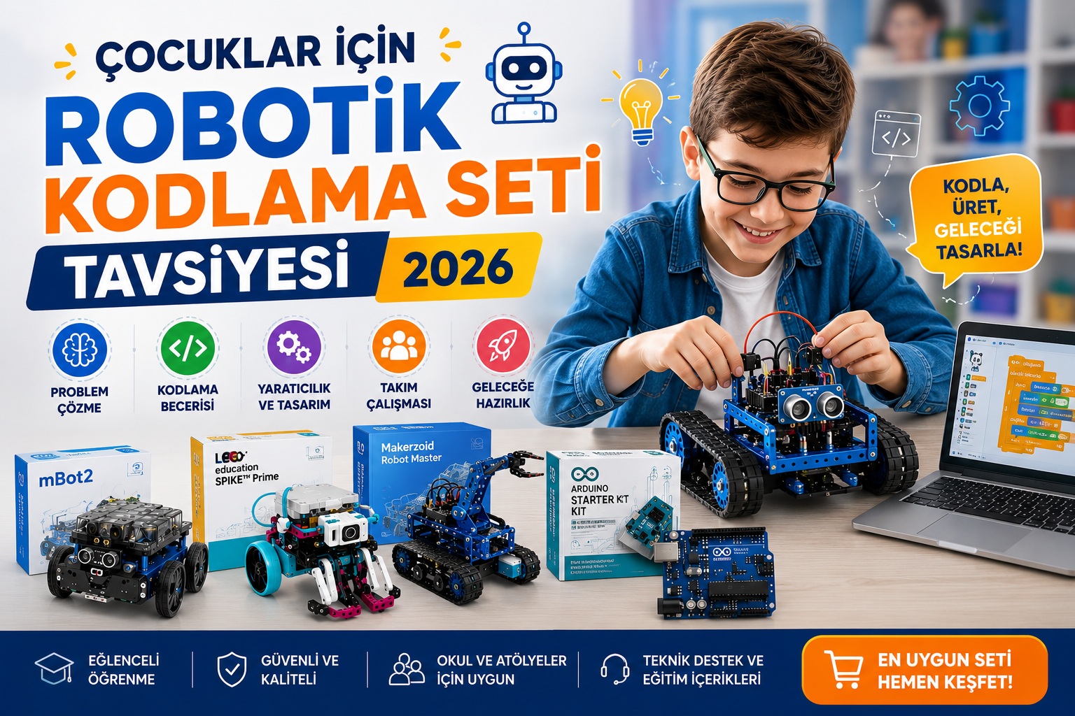 Çocuklar İçin Robotik Kodlama Seti Tavsiyesi Çocuklar i̇çin robotik kodlama seti tavsiyesi