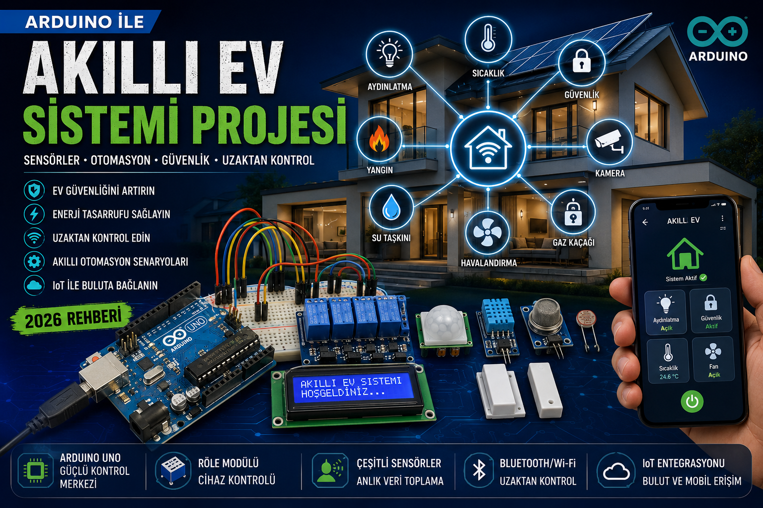 Arduino akıllı ev sistemi projesi