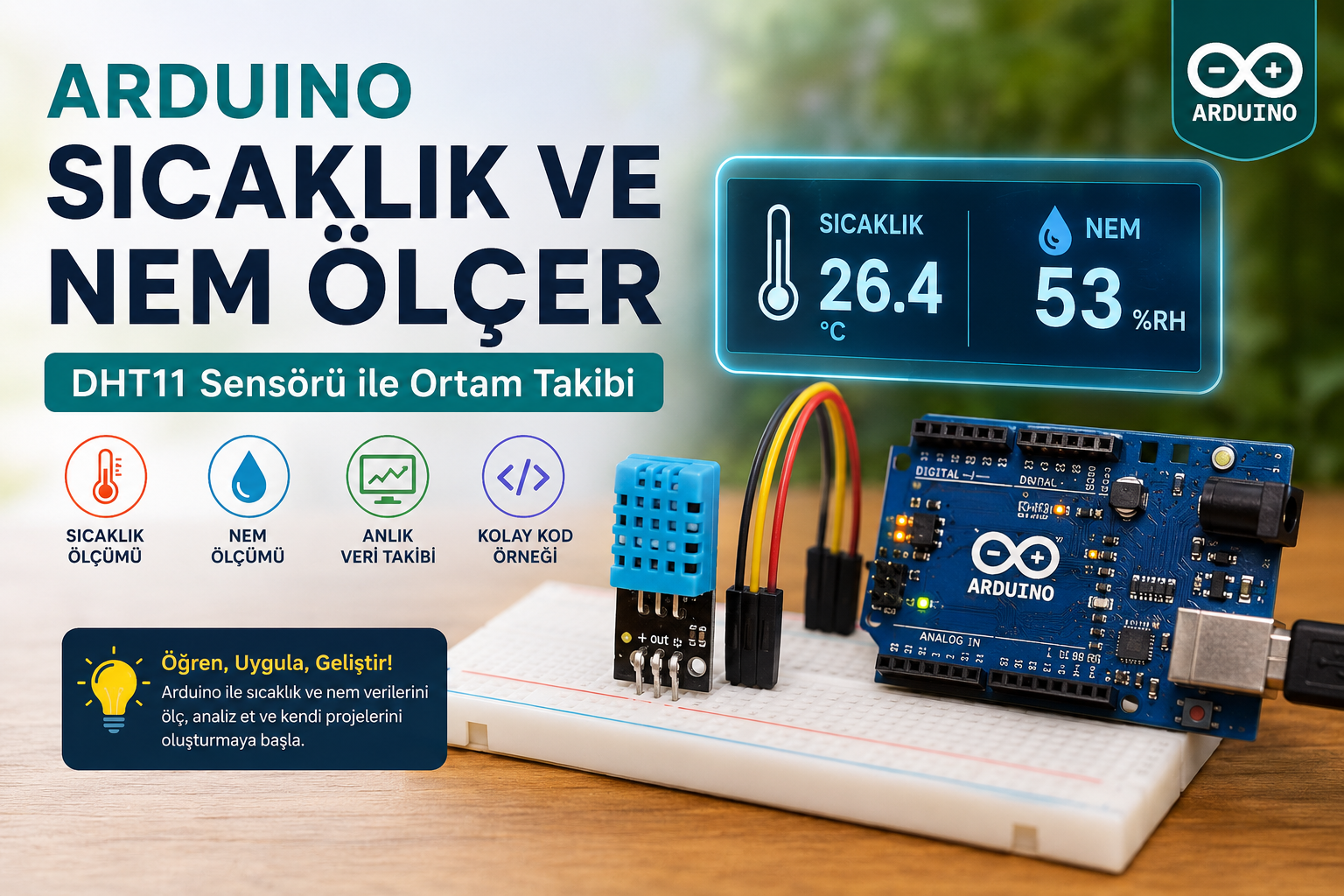 Arduino sıcaklık ve nem ölçer